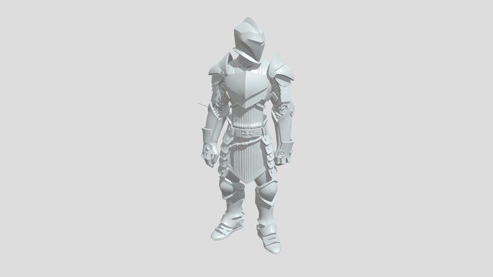 Full-body armor with labeled parts 3D Model