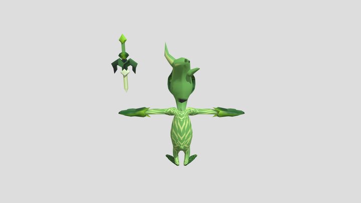 Alien and prop 3D Model