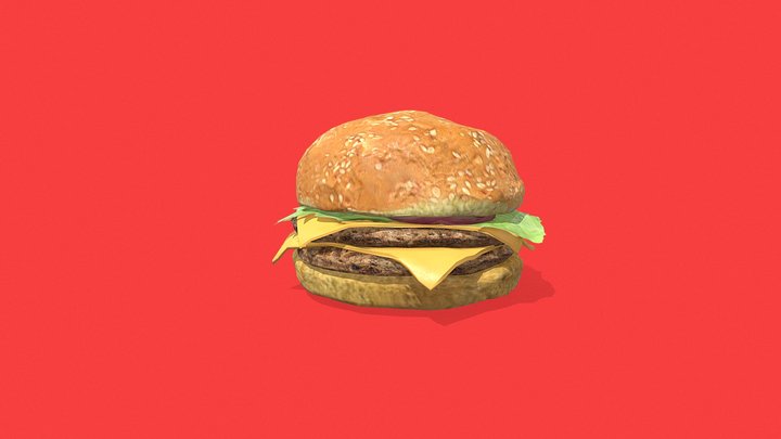 Double Cheeseburger / Burger 3D Model