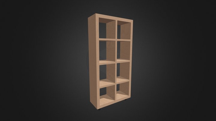 Wooden Shelf 3D Model