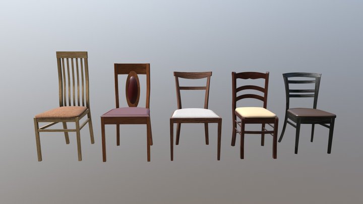 Chairs set 3D Model