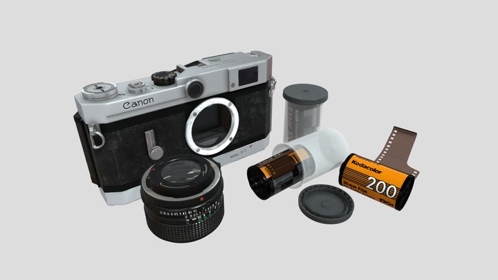 Canon VI-T Rangefinder Camera 3D Model