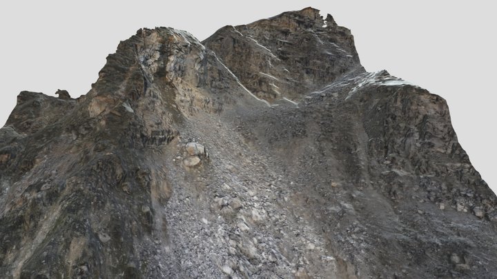 Grosse Grabe rockface, Mattertal, Switzerland 3D Model