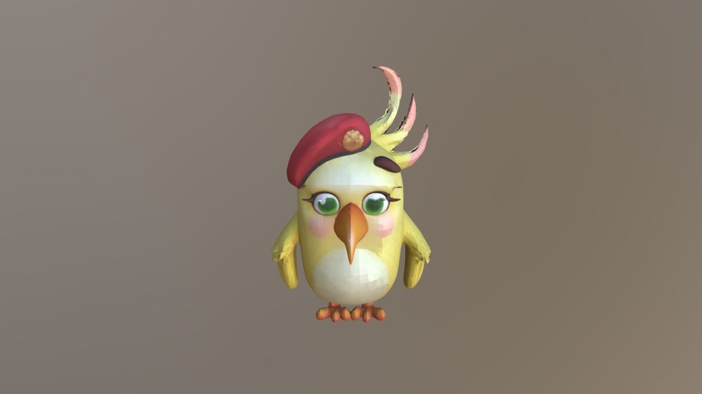 Poppy 3D Model Angry Birds
