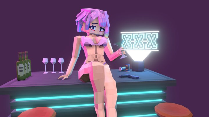 Lucy Cyberpunk Edgerunner 3D Model