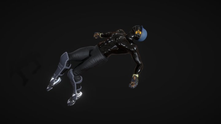 Batsman Spirit Cricket 3D Model