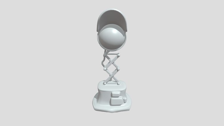 Red robot with spherical head 3D Model