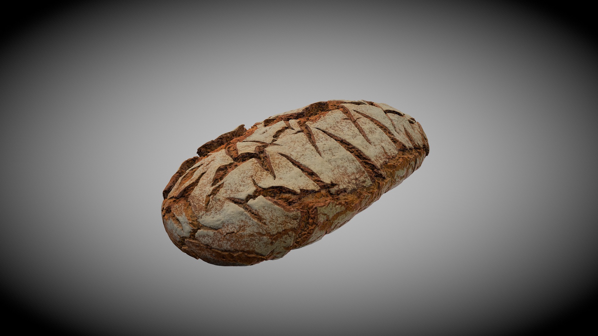 3D model Food in 3D – Bread_02 - This is a 3D model of the Food in 3D - Bread_02. The 3D model is about a brown and white mushroom.