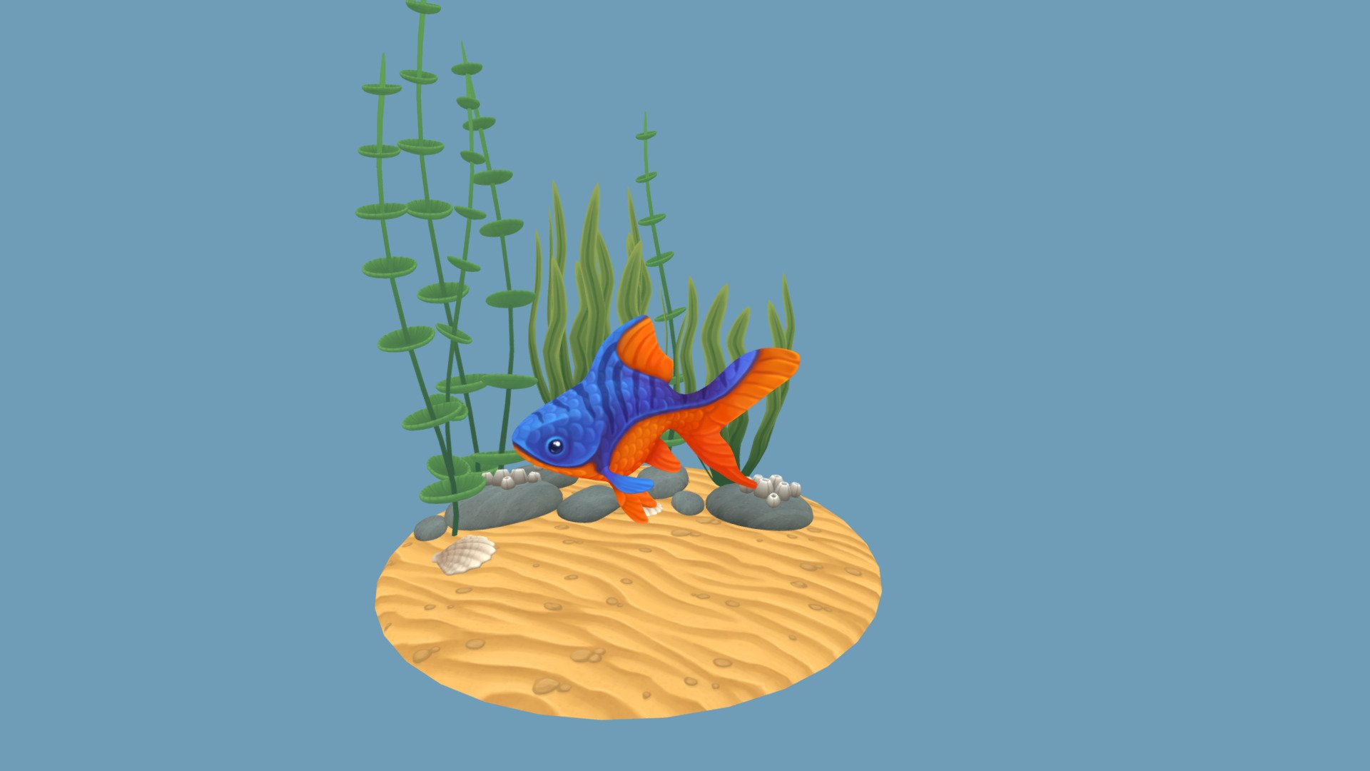 Fish Scene - 3D model by le0tard [4fe8ed5] - Sketchfab