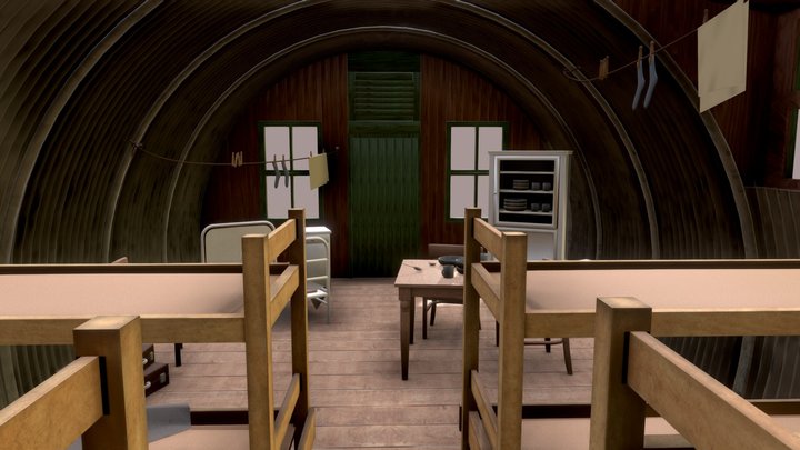 Nissenhütte_Inside 3D Model