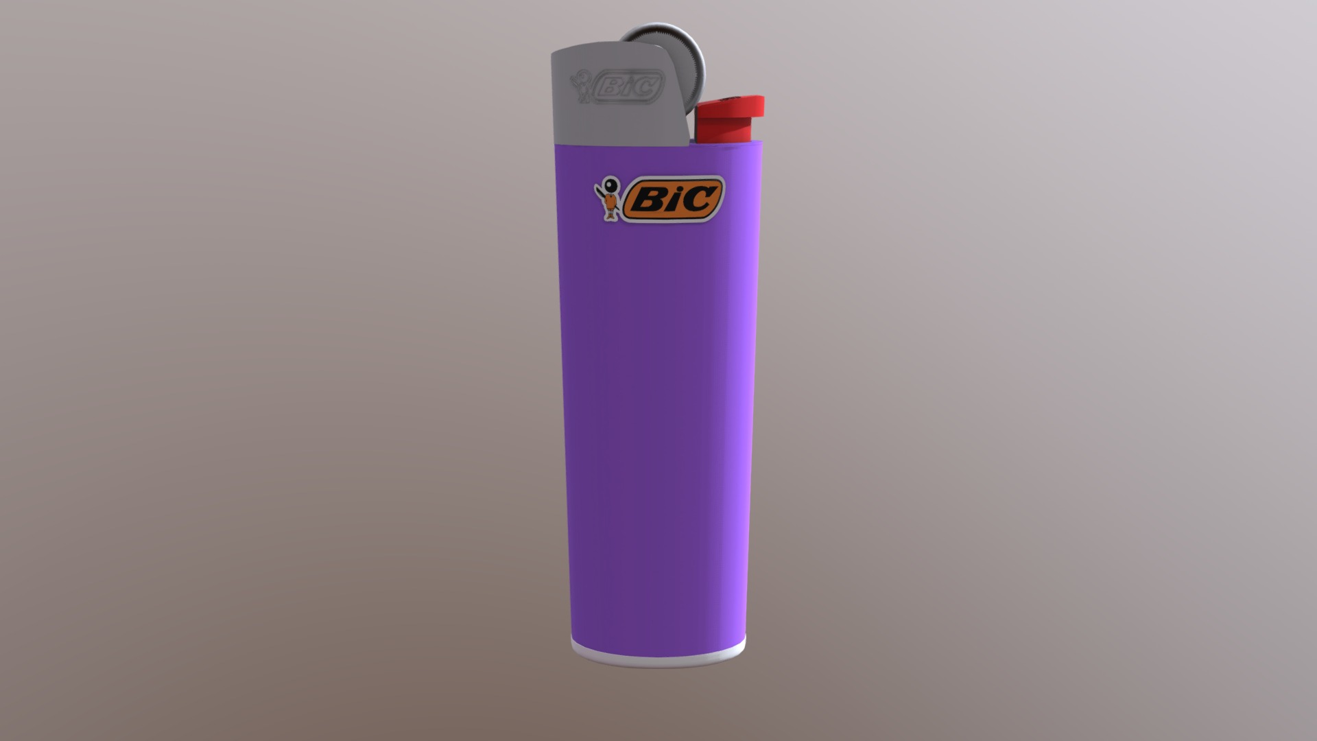 3D model BIC Lighter - This is a 3D model of the BIC Lighter. The 3D model is about a pink and purple plastic bottle.