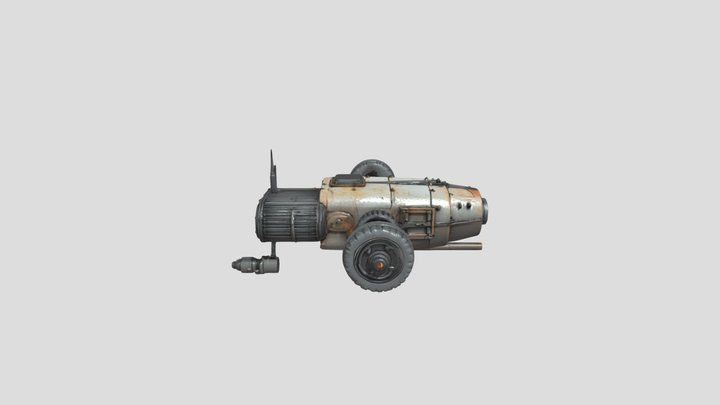 Sci-Fi Spaceship Engine Thruster 3D Model
