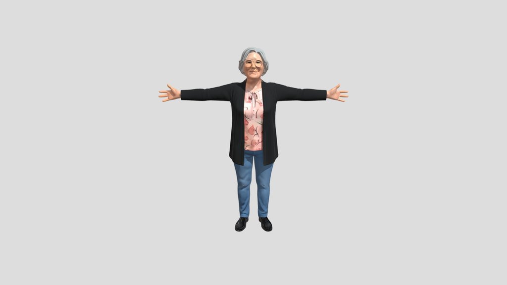 Elderly woman in casual wear