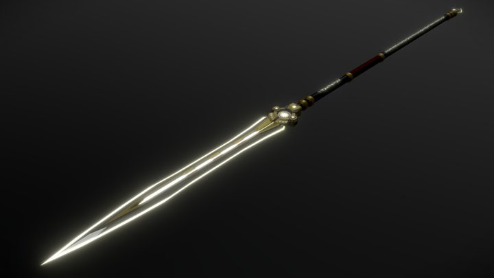 Empowered Amenhzor, Glaive of Khalesios 3D Model