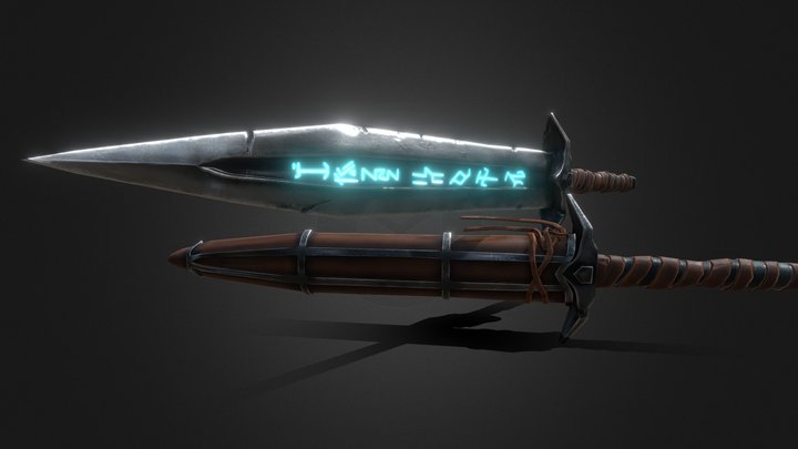 Stylized Fantasy Magic Sword 3D Model