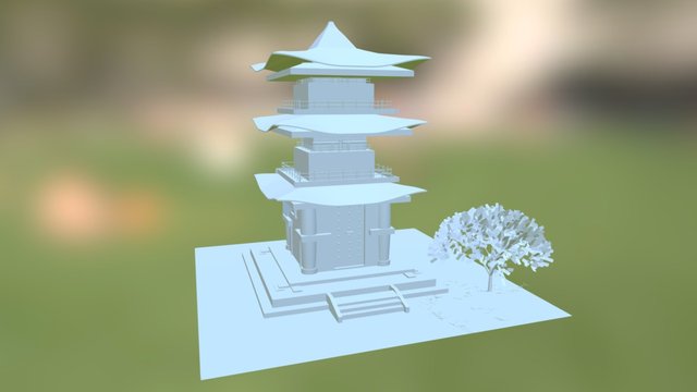 Templo Chino 3D Model