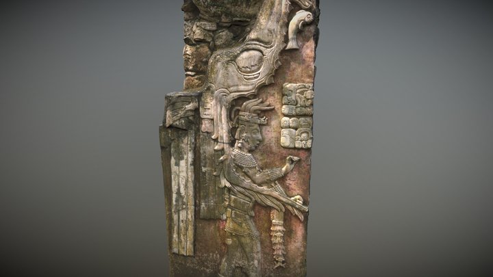Mexico Maya Relief: K'inich Ahkal 3D Model