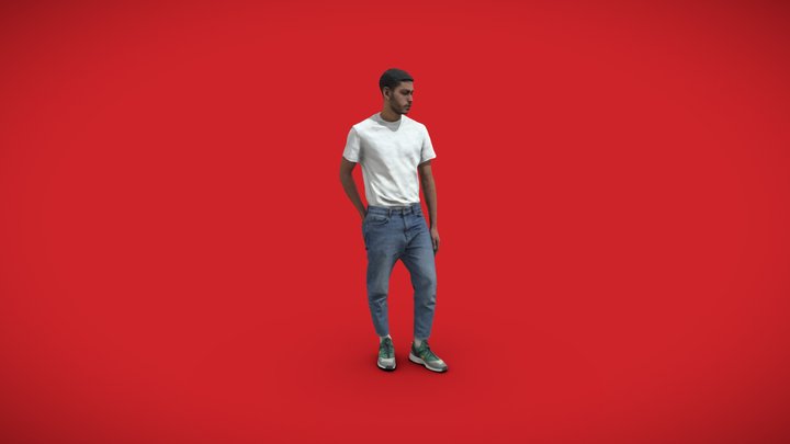 DenimJeans - red version 3D Model