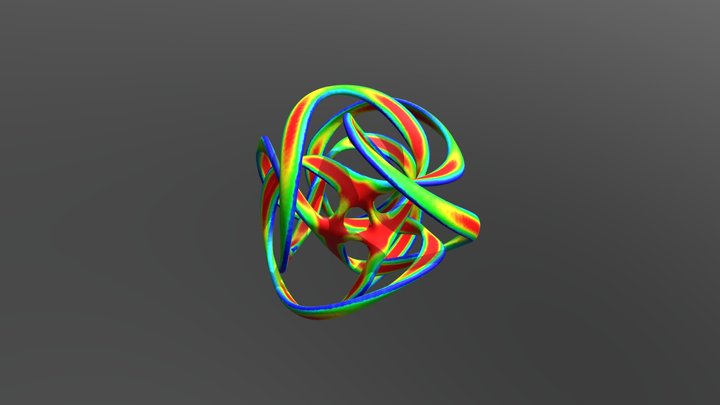 Colored Rope Twist 3D Model