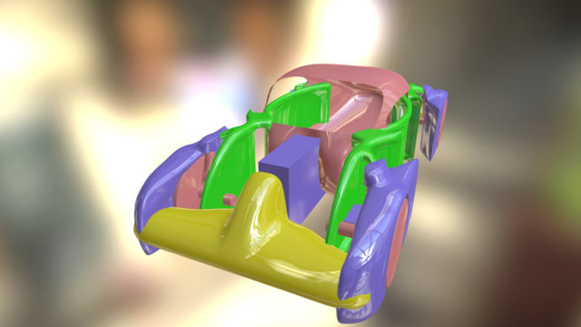 Car with almost open wheels 20160325 3D Model
