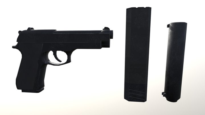 Beretta M9 3D Model