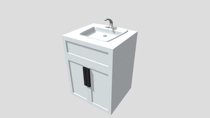 Kitchen Sink In Cupboard 3D Model