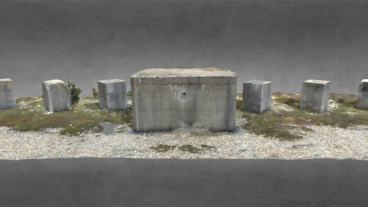 Pillbox - Innes Links Coastal Defenses 3D Model