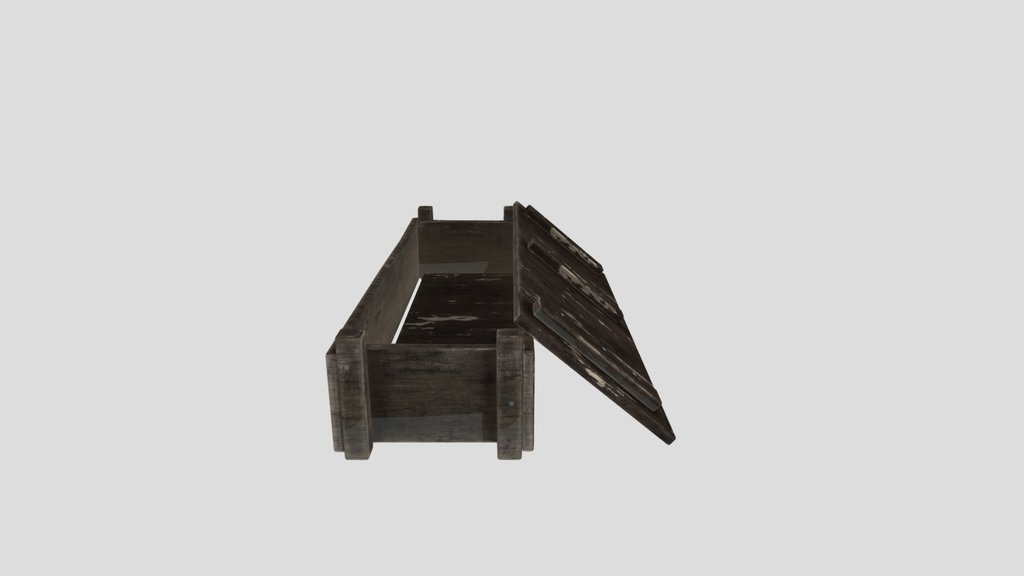 Wooden Long Crate