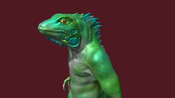 Iguana Man 3D Model