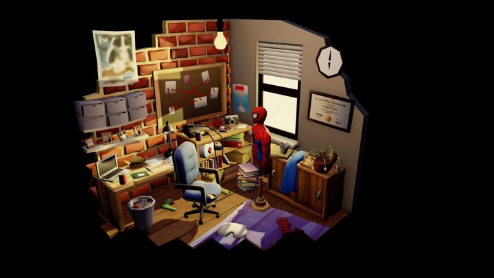 DAE Crib - The room of one Peter Parker 3D Model