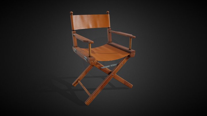 Director Chair - Tutorial Included 3D Model