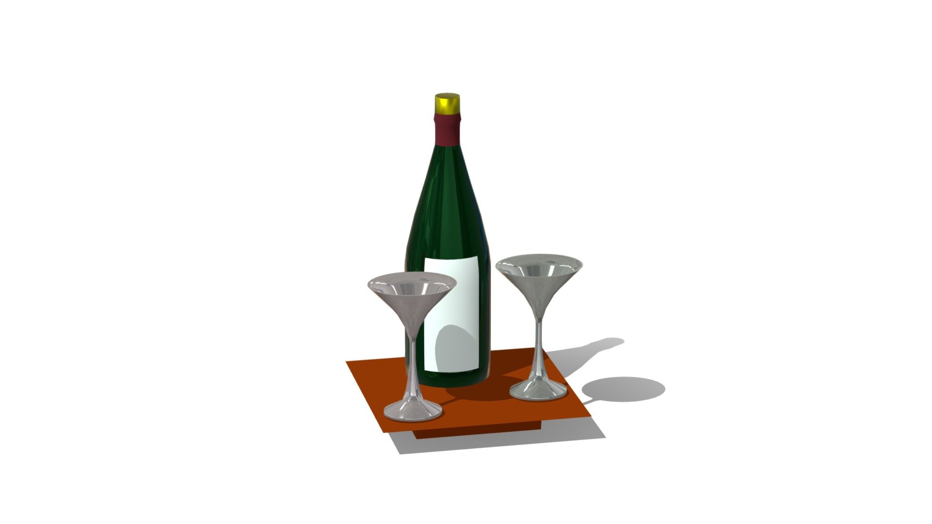 Chandon & Cup (Lowpoly)