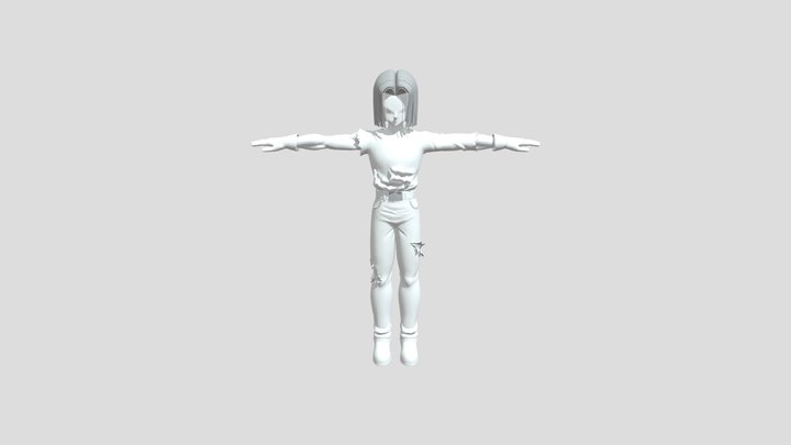 Android 17 (Damaged) - Dragon Ball 3D Model