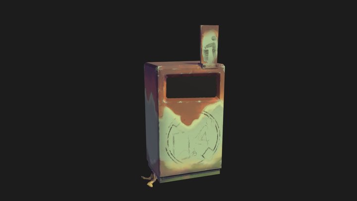 Wasteland Environment Bin Model 3D Model