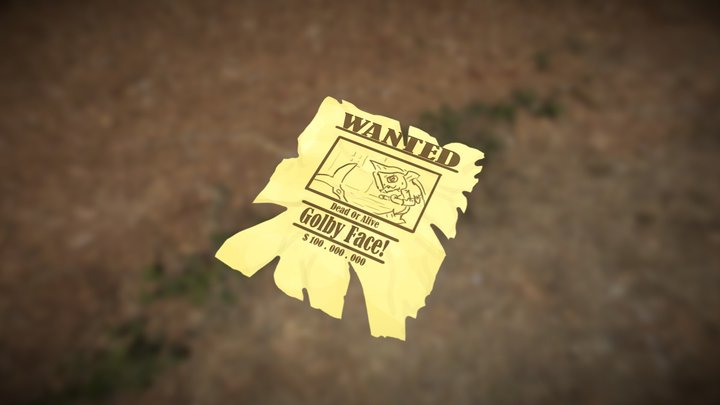 Wanted Poster 3D Model