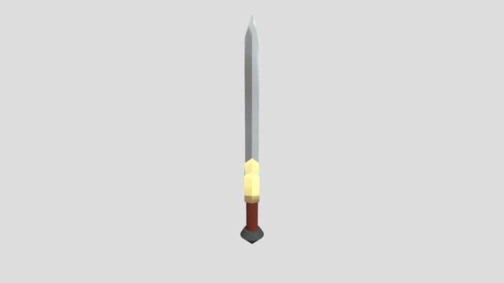 Fantasy Cartoon Sword 3D Model