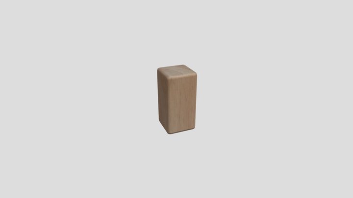 Unit Block Texture Map 3D Model