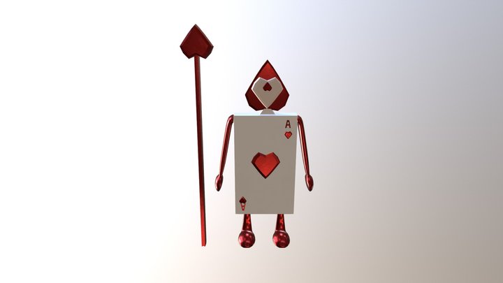 Card soldier_ Alice in Wonderland 3D Model