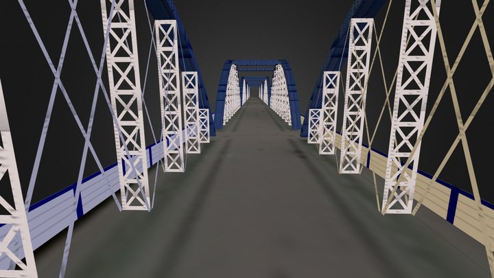 Puente de Hierro Zaragoza 3D Model