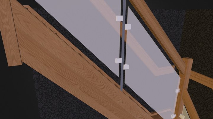 Glass fastener example 3D Model