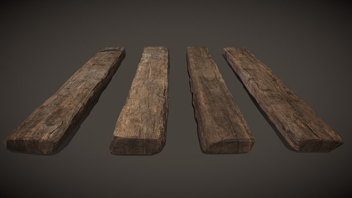 Old Railway Sleepers - Ready to Unity HDRP 3D Model