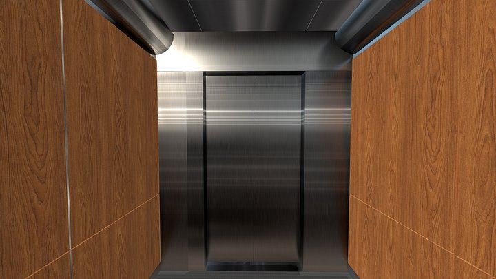 Elevator Cab Model 01a 3D Model