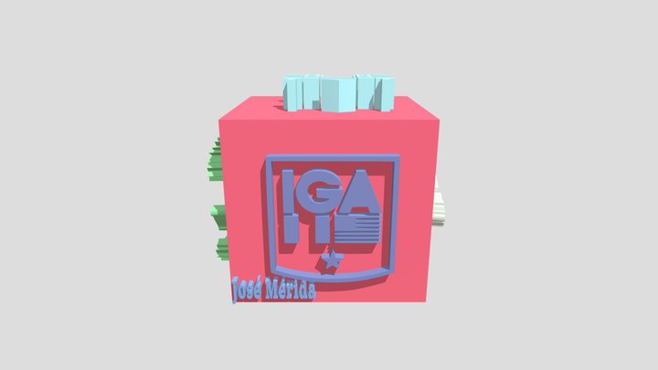 Cuadrado SVG - José Mérida 3D Model
