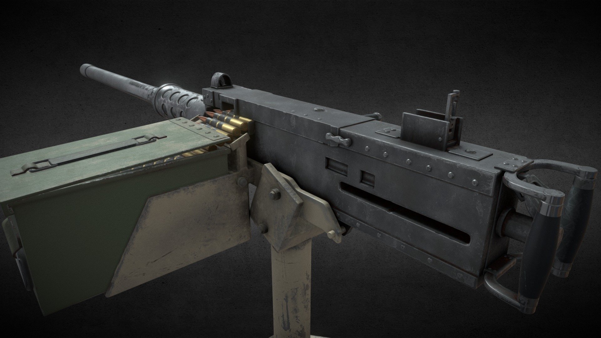 M2 Browning .50 Cal Machine Gun - Download Free 3D model by 8sianDude ...