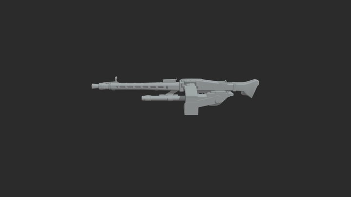 Mg3 Machine Gun 3D Model