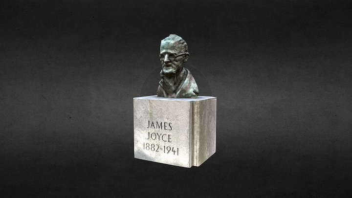 James Joyce Statue 3D Model