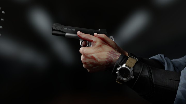 FPS Col-t 1911 Animation 3D Model