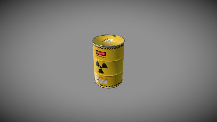 Radioactive Drum 3D Model