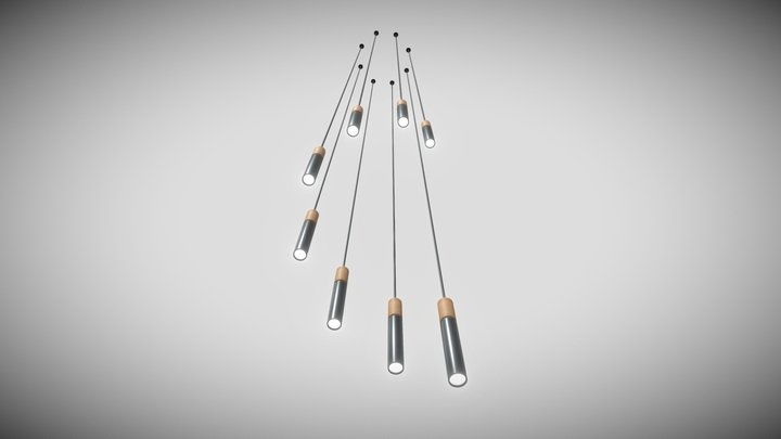 Spiral Pendant Lights 3D Model