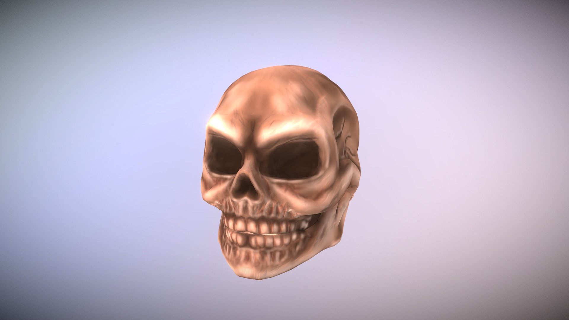 3D model Skull - This is a 3D model of the Skull. The 3D model is about a skull with a blue background.